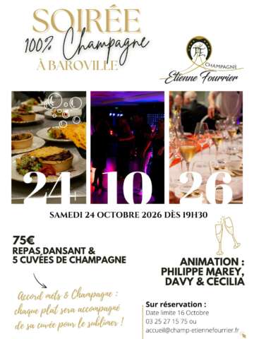 Champagne Etienne Fourrier affiche soirée 100% Champagne 24 octobre 2026